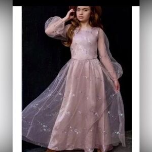 Joyfolie Dusty Rose Mia Joy Satin Dress